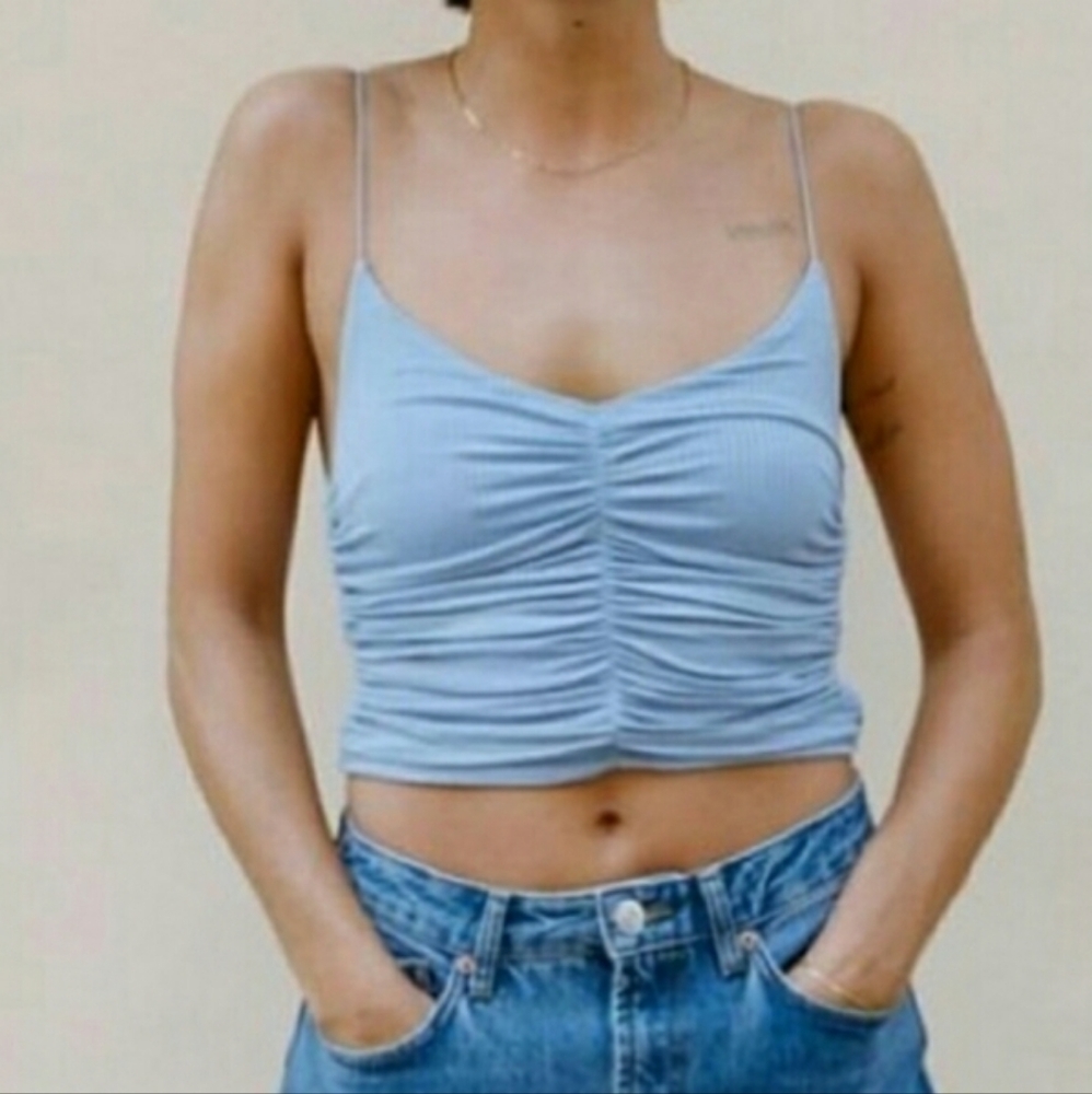 Urban Outfitters UO Marcie Ruched Cami Crop Top